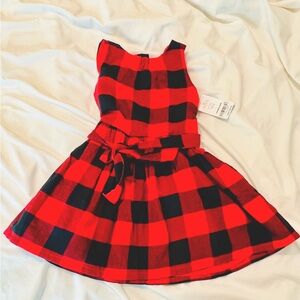 New Carter's Toddler Girls Holiday Plaid Dress 3T